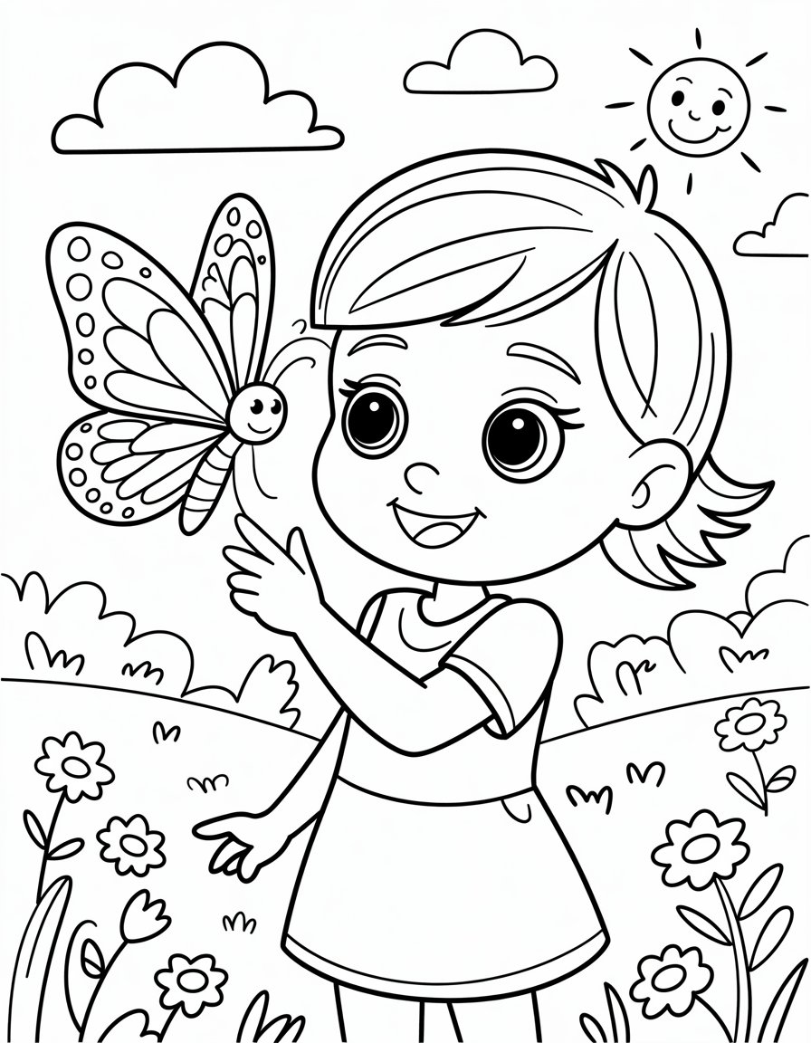Butterfly and Girl